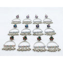 Pusti Art & Craft Royal Enamel And Ghugnroo Dangler Earrings
