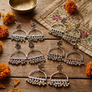Pusti Art & Craft Royal Enamel And Ghugnroo Dangler Earrings