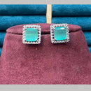 Dhiraj Sales Silver Plated American Diamond Studs Earrings