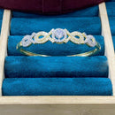 Dhiraj Sales Gold Plated American Diamond Openable Bracelet