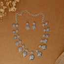 Dhiraj Sales Silver Plated Austrian Stone Necklace Set