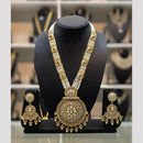 Dhiraj Sales Chopper Gold Plated Pota Stone And Pearl Long Necklace Set