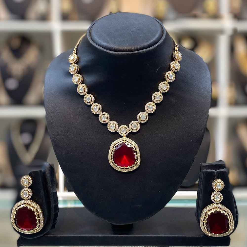 Dhiraj Sales Polki Kundan Stone Necklace Set 