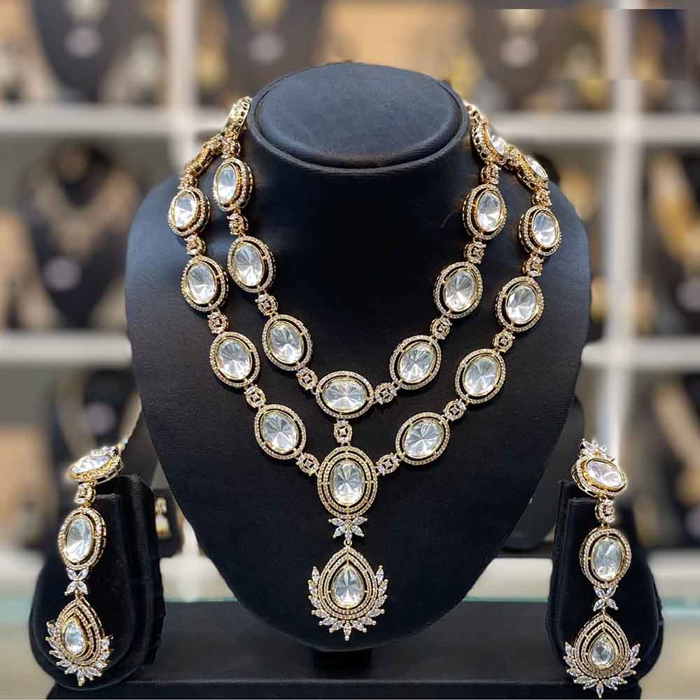 Dhiraj Sales Polki Kundan Stone Necklace Set 