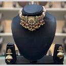 Dhiraj Sales Embellished Pota And Beads Meenakari Choker Necklace Set
