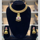 Dhiraj Sales Antique Finish Pota Stone Necklace Set