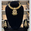 Dhiraj Sales Antique Finish Pota Stone Necklace Set