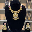 Dhiraj Sales Antique Finish Jewelry Set with Pota And Pearl Accents