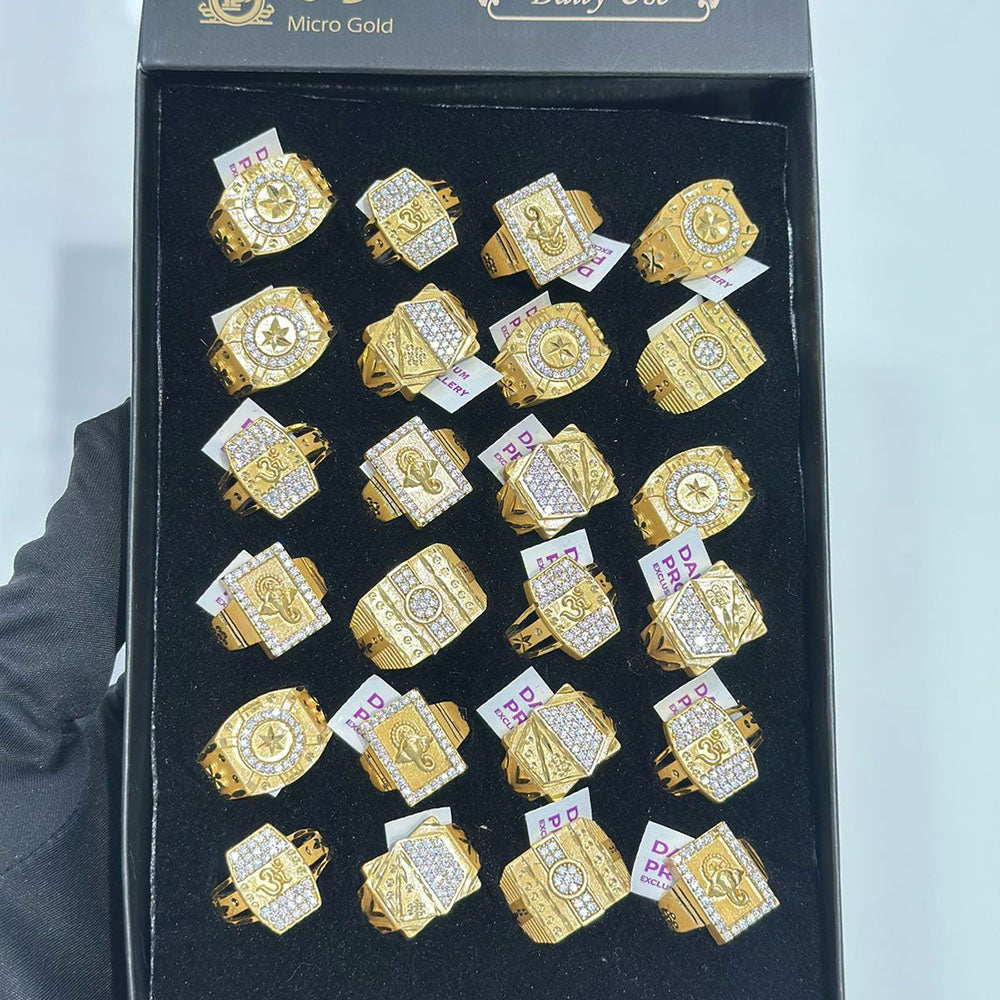 Pooja Sales Rajkot Classic Austrian Stone Ring (Assorted Design)