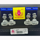 Raj Imitation Oxidised Plated Mirror Ghungroo Jhumki Earrings