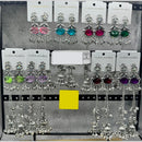Raj Imitation Oxidised Plated Pota Stone And Ghungroo Kashmiri Dangler Earrings for Women (Pack of 16)