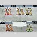 Raj Imitation Traditional Austrian Stone And Pearl Jhumki Earrings for Women (Set of 60)