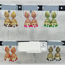 Raj Imitation Traditional Austrian Stone And Pearl Jhumki Earrings for Women (Set of 60)