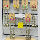 Raj Imitation Royal Pota Stone And Ghungroo Kashmiri Bell Jhumki (Pack of 12)