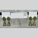 Raj Imitation Peacock Design Austrian Stone And Pearl Jhumki Earrings for Women (Set of 60)