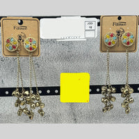 Raj Imitation Royal Pota Stone And Ghungroo Kashmiri Bell Jhumki (Pack of 15)