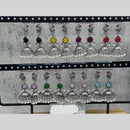 Raj Imitation Oxidised Pota Stone And Pearl Jhumki Earrings (Set of 24)