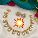 Tanish Art Jewellery Classic Pota Stone With Matching Earrings Necklace Set