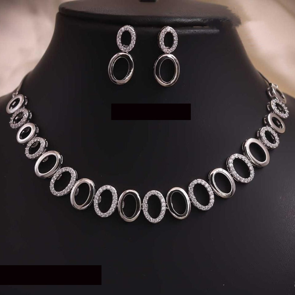 Tanish Art Jewellery Evening Elegance Austrain Stone Necklace Set For Special Occasions 