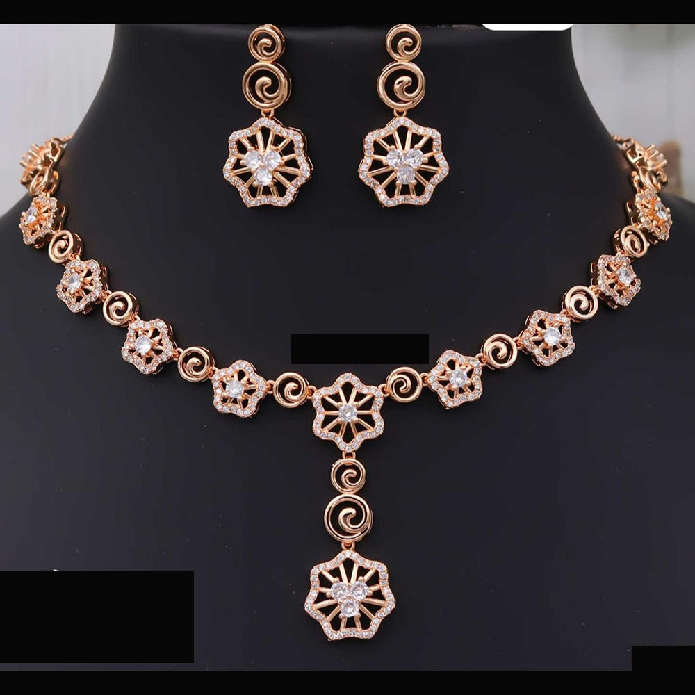 Tanish Art Jewellery Glow Up Fashion Necklace With Austrain Stone 