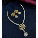 Tanish Art Jewellery Glamorous AD And Austrain Stone Necklace Set