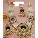 Tanish Art Jewellery Regal Beauty Pota Stone And Pearl Necklace Set