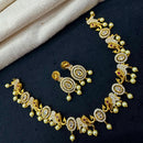 Tanish Art Jewellery Ethnic Charm Pota And Austrain Stone Pearl Necklace Set