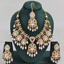 Tanish Art Jewellery Designer Kundan Beads And Pearl Necklace Set