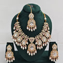 Tanish Art Jewellery Designer Kundan Beads And Pearl Necklace Set