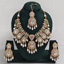 Tanish Art Jewellery Designer Kundan Beads And Pearl Necklace Set