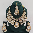 Tanish Art Jewellery Designer Kundan Beads And Pearl Necklace Set
