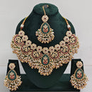 Tanish Art Jewellery Designer Pota Stone And Pearl Necklace Set