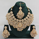 Tanish Art Jewellery Designer Pota Stone And Pearl Necklace Set