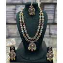 Tanish Art Jewellery Designer Pota Stone And Pearl Long Necklace Set
