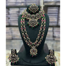 Tanish Art Jewellery Designer Pota Stone And Pearl Double Necklace Set 