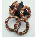 Tanish Art Jewellery Classic Pota And Kundan Stone Openable Bangles Set