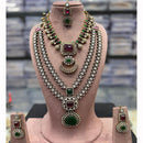 Tanish Art Jewellery Royal Look Kundan Stone Double Necklace Set
