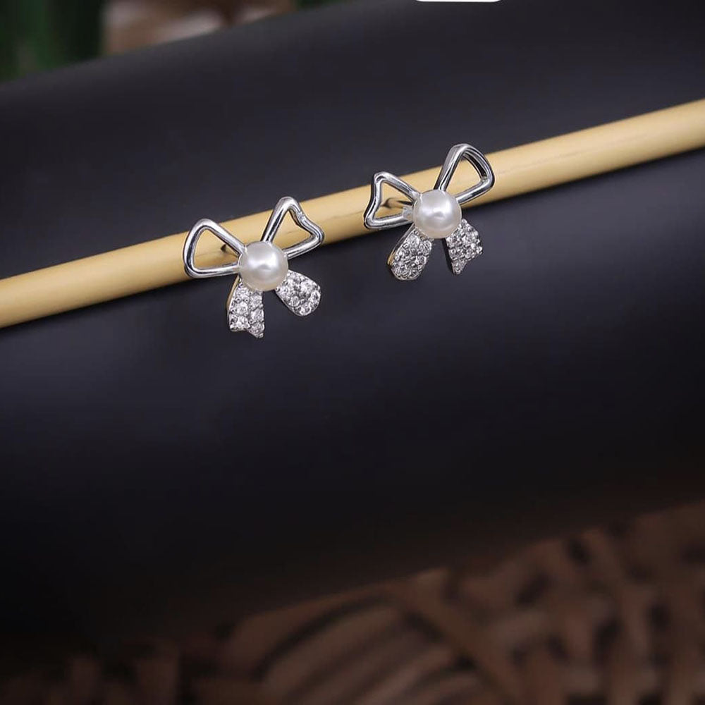 Tanish Art Jewellery Royal Austrian Stone Heart Shape Stud Earrings 