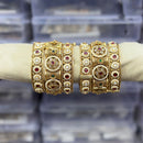 Tanish Art Jewellery Pota Stone And Pearl Royal Openable Bangles Set