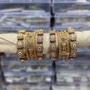 Tanish Art Jewellery Pota Stone Royal Openable Bangles Set