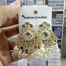Tanish Art Jewellery Premium Kundan Stone Beads Festive Dangler Earrings