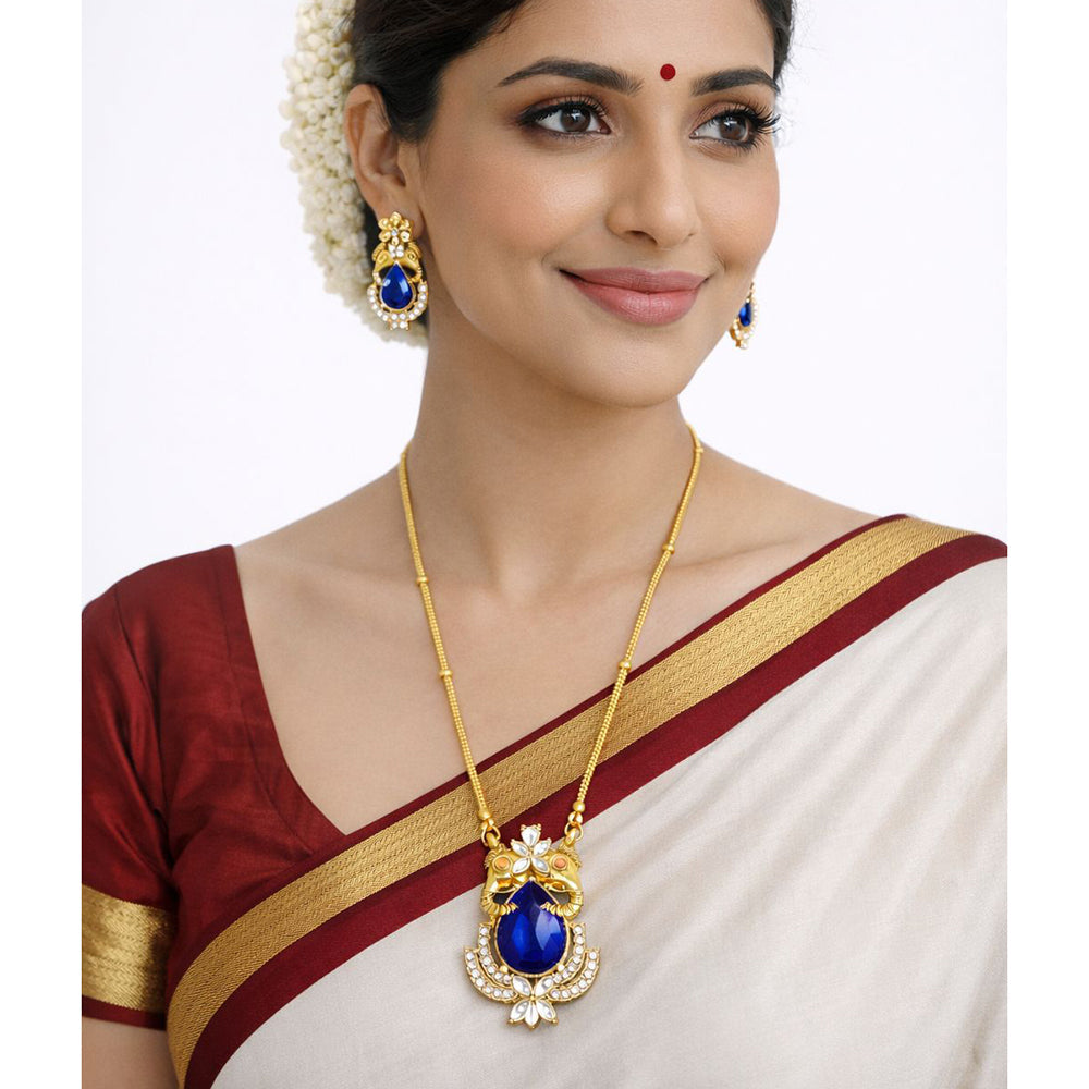 Tanish Art Jewellery Sparkling Crystal Stone Occasion Necklace Set