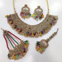 Tanish Art Jewellery Shimmering Crystal And Pearl Necklace Set