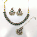 Tanish Art Jewellery Shimmering Crystal And Pearl Necklace Set