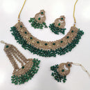 Tanish Art Jewellery Shimmering Crystal And Pearl Necklace Set