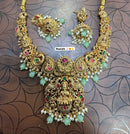 Tanish Art Jewellery South Indian Temple Pota Stone And Pearl Necklace Set