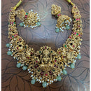 Tanish Art Jewellery South Indian Temple Pota Stone And Pearl Necklace Set