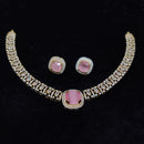 Tanish Art Jewellery Glamorous American Diamond Necklace Set