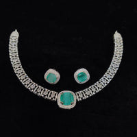 Tanish Art Jewellery Glamorous American Diamond Necklace Set