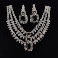 Tanish Art Jewellery Glamorous American Diamond Necklace Set